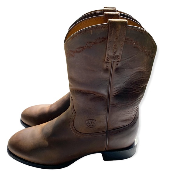 Ariat Other - Men ARIAT Sz 8.5EE wide Roper Western cowboy boots brown Leather